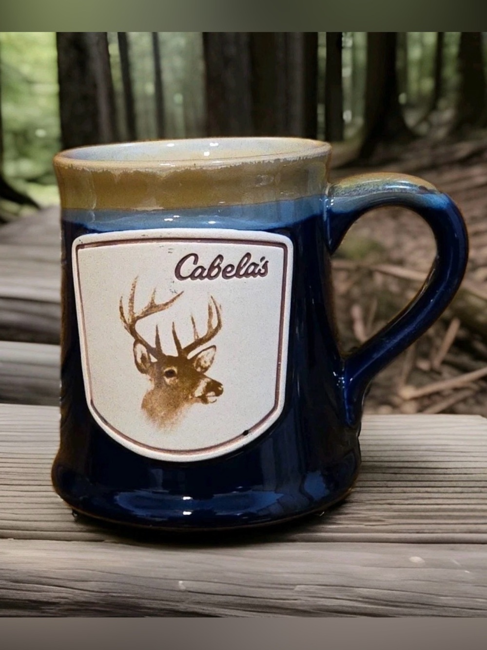 Cabela's Stoneware 3D Embossed
 Buck Deer Mug 20 oz
Outdoors Cabin